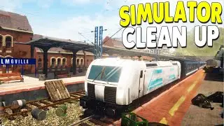 Cleaning TOXIC WASTE at Train Station Construction Site | Train Station Renovation Simulator Game