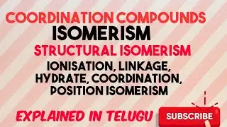 COORDINATION COMPOUNDS: Isomerism/ Structural isomerism.