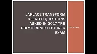 LAPLACE TRANSFORM ROC EXPlained -TRB & TNEB -aspirants