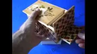 5 Sun 10 Step Rose Japanese Puzzle Box with Secret Drawer
