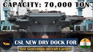 Новый сухой док Cochin Shipyard Limited для обслуживания авианосца нового поколения (70 000 тонн)