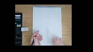  drawing for the first time #1 ♡  how to draw a human figure ♡  drawing with my left hand