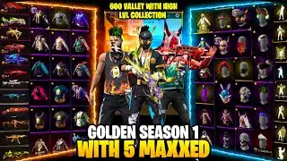 FREE FIRE ID SALE ||GOLDEN SEASON 1 ELITE COLLECTIONS ID SELL🥵||5 EVO GUNS MAX + HIGH LVL🔥||TAMIL✅💯