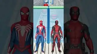 GTA V New Kiss Run Spider-man vs Deadpool Funny Epic Challenge! #gta