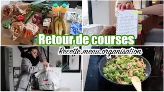 VLOG⎟RETOUR de COURSES▪︎Menu, recette et organisation