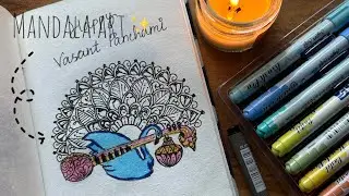 ✨ Creating Mandala Art in Rainy ASMR | Calm Piano Background 🧿 | #trending #art 