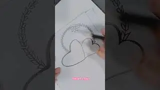 how to draw double heart logo Drawing with ZeeZone 💗💗💞💗 short ❤️#drawing #fantastic