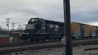 Norfolk Southern SD40-2 (Ex Conrail) #3349 Rolling North With Great Leslie RS3L Horn, Ashville, Ohio