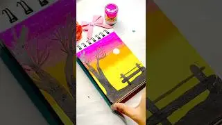 Sunset Silhouette Art 🌅✨|#shorts#art#sunsetart#peacefulart
