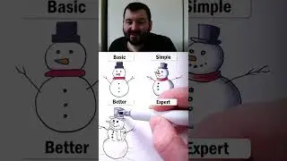 How To Draw Snowman Noob Vs Pro