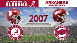 2007 Alabama vs Arkansas Full Game