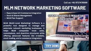 MLM Network Marketing Software with eCommerce for Stock & Shares, E-Wallet, Repurchase & EPin System