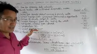 Numerical Example on private, personal and personal disposable income.