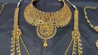 Copper based original reverse ad wedding jewellery @5150/- cod available