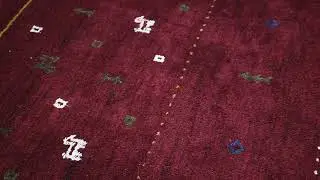Hand Knotted Loom Silk Mix Area Rug Contemporary Red