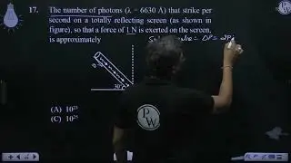 The number of photons (&lambda; = 6630 &Aring;) that strike per second on a totally reflecting s....