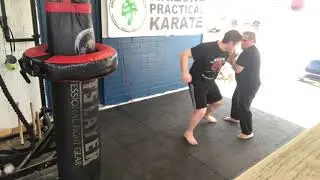 Sensei Noah Legel sharing Naihanchi Shodan Renzoku Bunkai Drill with Andy Rodriguez of the Iwa Dojo