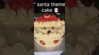 🎅 Strawberry Santa Cake | Quick & Easy Christmas Cake Recipe #Shorts #shortsfeed #cake