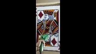 Tufting a king of diamonds card rug | tufting gun