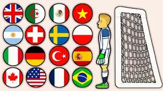 BEAT THE KEEPER | Marble Soccer Race Tournament | Tournament Country Marble Race