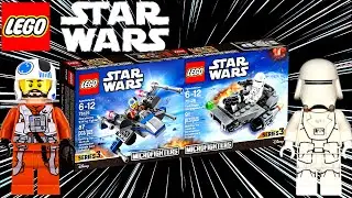 LEGO STAR WARS 75125 RESISTANCE X-WING FIGHTER vs 75126 FIRST ORDER SNOWSPEEDER MICROFIGHTER