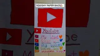 What's inside these DIY squishy Play button paper  bags? 🤫✨Tap below to find out! 👇#shorts