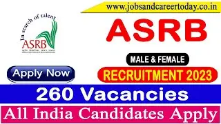 ASRB Recruitment 2023 | Agriculture Research Service (ARS) 2023 |  260 Vacancies #JOB #RECRUITMENT