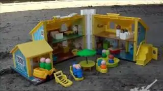 Tank Crushes Fisher Price House & Family (Fisher Price Carnage Part 1) - letscrushit.com