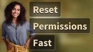 How Can I Quickly Reset Permissions to Fix 'Permission Denied' on Network Shares?