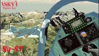 VR Flight With Su-57 Pak Fa in VRSKY: Fighterjets