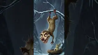 Horror Version of Ice Age 2! Scrat, Crash, Eddie & Ellie as Prehistoric Abominations! ❄️💀 #shorts