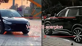 Verna VS scarpion #trending #viral #car #carlover #newcar #verna #scarpion