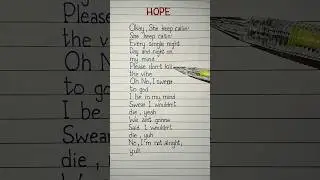 hope lyrics xxtenations lyrics #hope #xxtenations #songlyrics