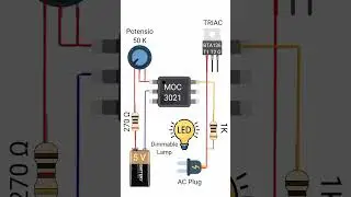 DIY LED Bulb Dimmer AC Circuit | Step-by-Step Guide for Beginner #shorts #tutorial #triac