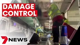 Qantas in damage control &ndash; baggage handlers abusing luggage | 7NEWS