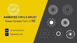 Circles Burst Animations Green Screen Pack of 50 | Free Download