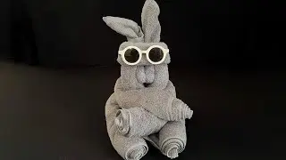 TOWEL FOLDING BUNNY EASY TUTORIAL | TOWEL ANIMAL TOWEL ART