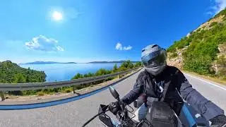 Motorbike the Balkans ep 34 - Adriatic Coastal Drive near Dubrovnik 🇭🇷 | Crystal Clear Sea Views