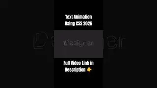 Text Animation Using CSS 2026 | CSS Animation #nizamicoding #css #shorts