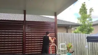 Sealing a timber screen I built Part 2 of 2
