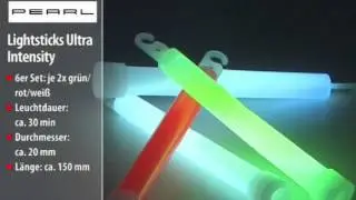 6 Lightsticks (Knicklichter) Ultra Intensity in 3 Farben, 15 x 2 cm