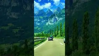 Driving a car in Switzerland🇨🇭#switzerland #swissroads #roadtrip #swissbeautiful #shorts #subscribe
