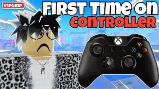 FIRST TIME PLAYING ON CONTROLLER | Roblox hoopz | *CRAZY ENDING*