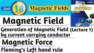Magnetic Field II Current carrying conductor II Magnetic Force II Class 12 II Sindh Text Board
