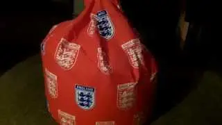 Football Bean Bag for kids with England logo on