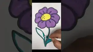 🪻Bringing a Purple Flower to Life with Vibrant Colors!🪻💗❤️❤