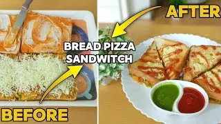New Style Bread Pizza Sandwich 😍 | 10 Minutes Me Super Tasty Snack Recipe