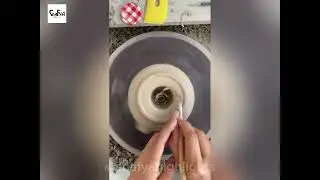 How To: Throw and trim a Citrus Juicer/Squeezer #satisfyingvideo #fypシ゚viral #viralshort #pottery