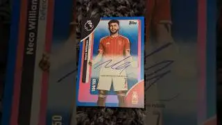 Neco Williams Signed 104/150 Blue Parallel Topps 2026 Card Review #nottinghamforest