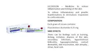 LICOSOLON &ndash; Medicine to relieve inflammation and itching of the skin